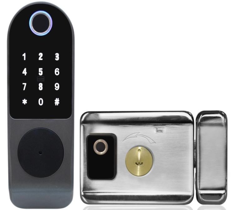 CONSURT Smart Lock R1D - App, Double Side Fingerprint, Code, Card, Mechanical Key.